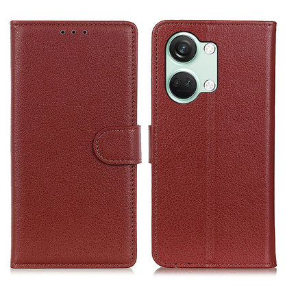 For OnePlus Nord 3 5G / Ace 2V Litchi Texture Wallet Stand Cover PU Leather Shockproof Phone Case