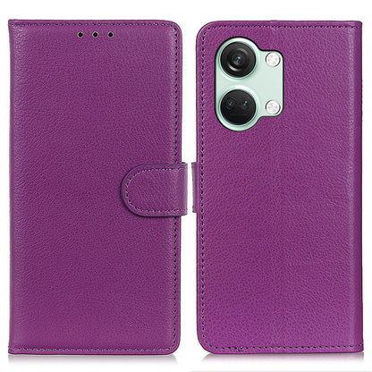 For OnePlus Nord 3 5G / Ace 2V Litchi Texture Wallet Stand Cover PU Leather Shockproof Phone Case