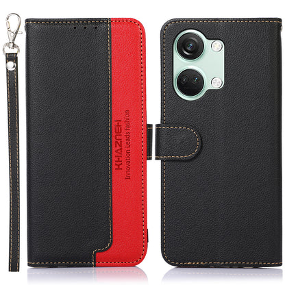 KHAZNEH For OnePlus Nord 3 5G / Ace 2V Phone Case PU Leather Litchi Texture RFID Blocking Stand Wallet Cover