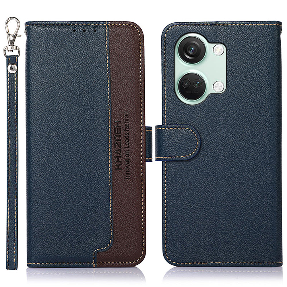 KHAZNEH For OnePlus Nord 3 5G / Ace 2V Phone Case PU Leather Litchi Texture RFID Blocking Stand Wallet Cover