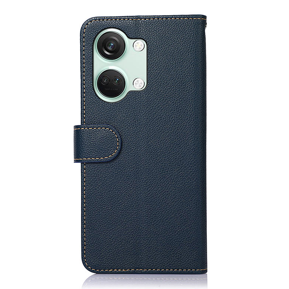 KHAZNEH For OnePlus Nord 3 5G / Ace 2V Phone Case PU Leather Litchi Texture RFID Blocking Stand Wallet Cover