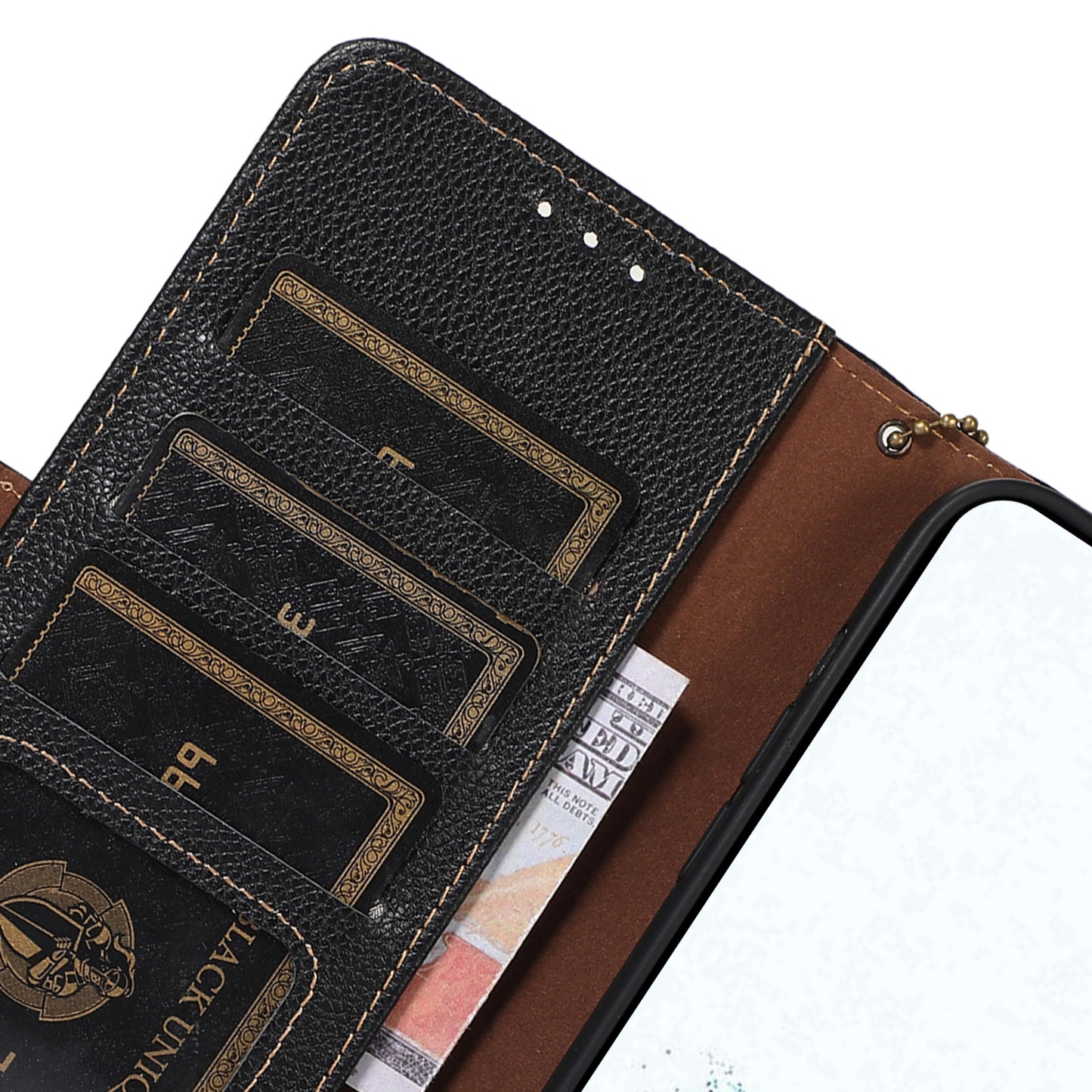 RFID Blocking Phone Case for OnePlus Nord 3 5G / Ace 2V , Genuine Cow Leather Stand Wallet Cover
