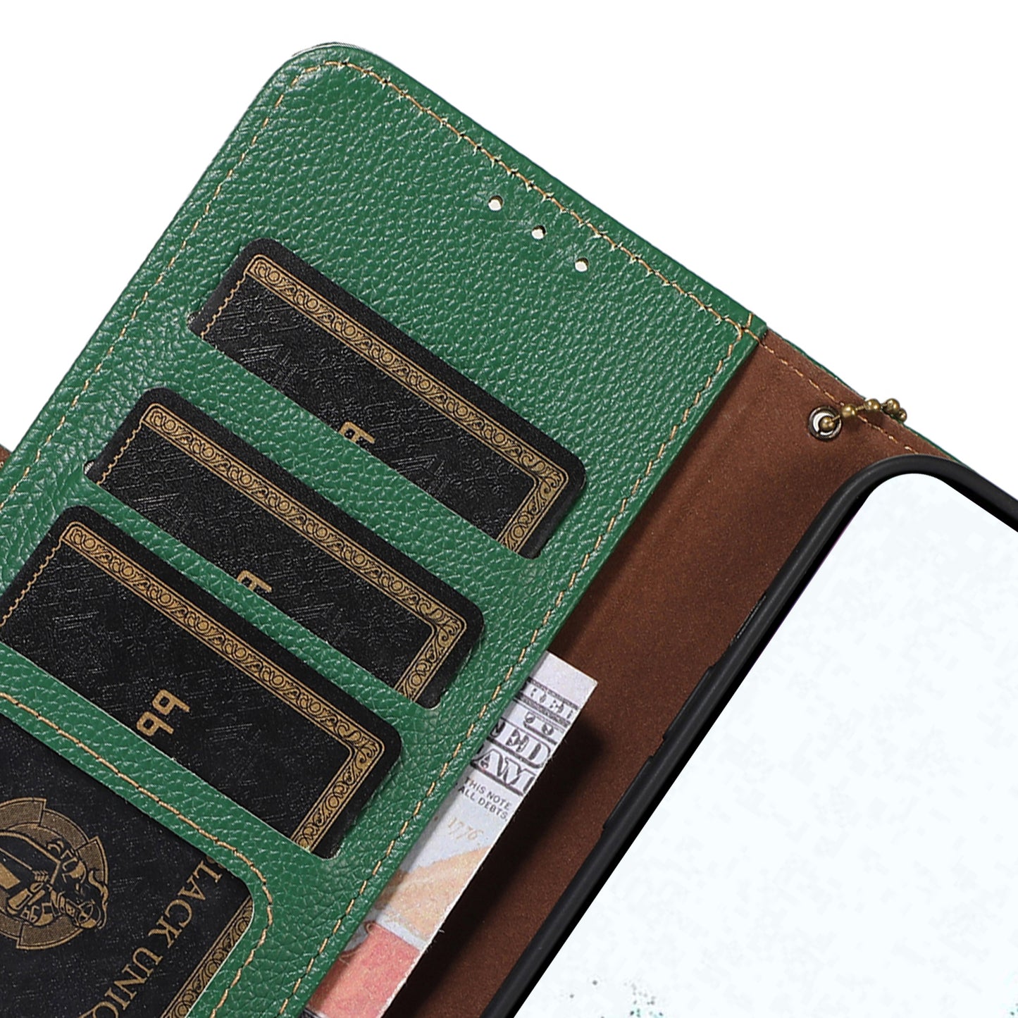 RFID Blocking Phone Case for OnePlus Nord 3 5G / Ace 2V , Genuine Cow Leather Stand Wallet Cover