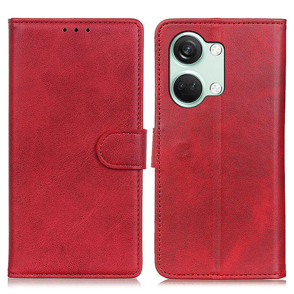 OnePlus Ace 2V / Nord 3 5G Cowhide Texture Phone Case PU Leather Foldable Stand Wallet Cover