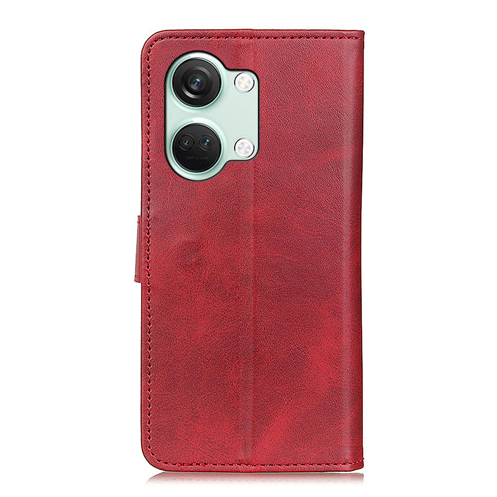OnePlus Ace 2V / Nord 3 5G Cowhide Texture Phone Case PU Leather Foldable Stand Wallet Cover