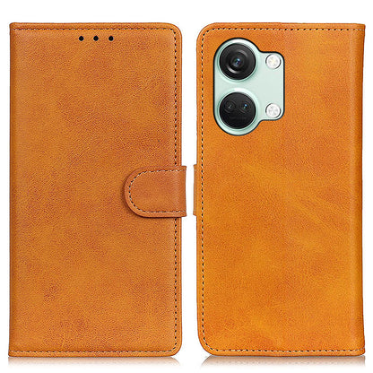 OnePlus Ace 2V / Nord 3 5G Cowhide Texture Phone Case PU Leather Foldable Stand Wallet Cover