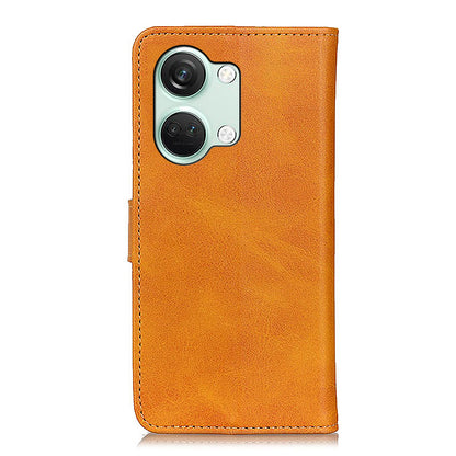 OnePlus Ace 2V / Nord 3 5G Cowhide Texture Phone Case PU Leather Foldable Stand Wallet Cover