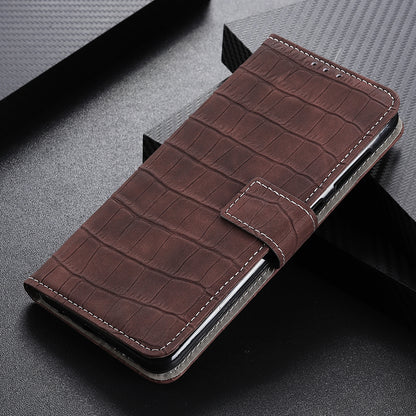 For Nokia XR21 Crocodile Texture Phone Case PU Leather Magnetic Clasp Wallet Stand Cover