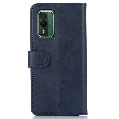 PU Leather Phone Case for Nokia XR21 , Cowhide Texture Phone Cover with Wallet Stand