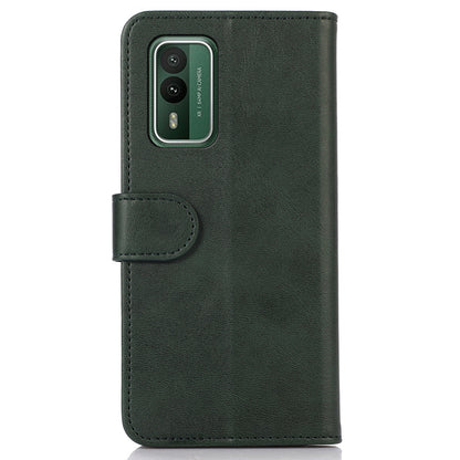 PU Leather Phone Case for Nokia XR21 , Cowhide Texture Phone Cover with Wallet Stand