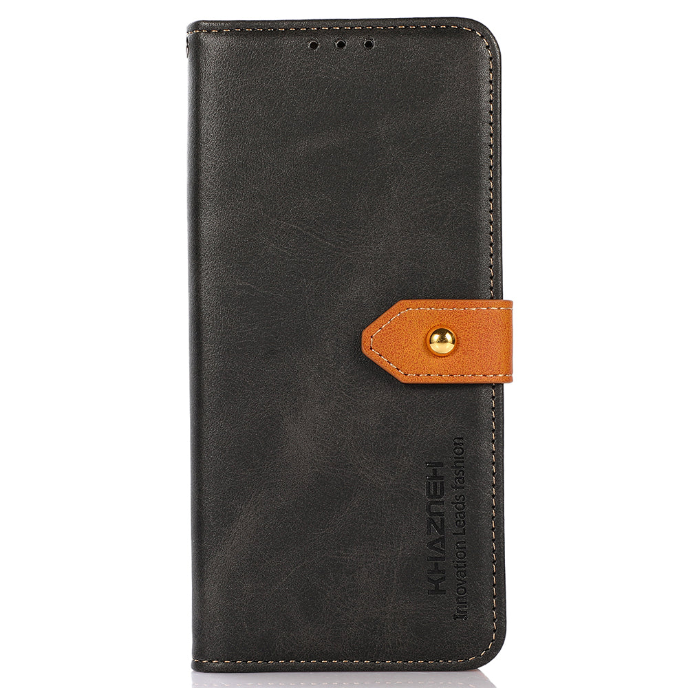 KHAZNEH For Realme C53 4G / Narzo N53 4G Wallet Cowhide Texture Phone Cover PU Leather Anti-scratch Stand Shell