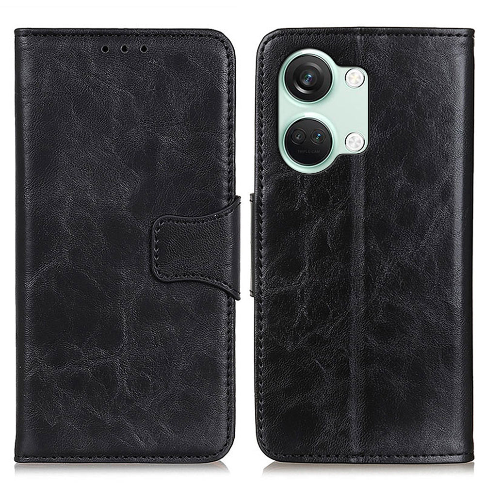 For OnePlus Nord 3 5G / Ace 2V Crazy Horse Texture Split Leather Phone Case Stand Phone Wallet Cover