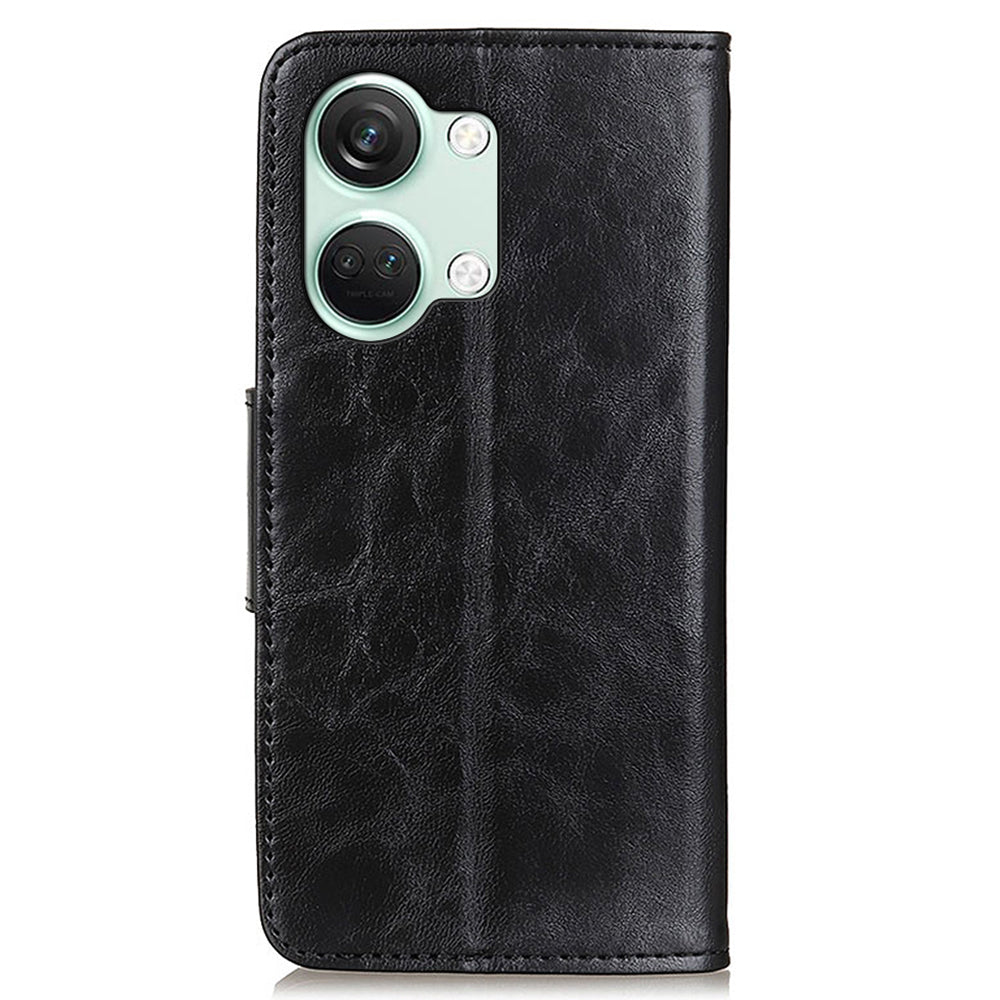For OnePlus Nord 3 5G / Ace 2V Crazy Horse Texture Split Leather Phone Case Stand Phone Wallet Cover