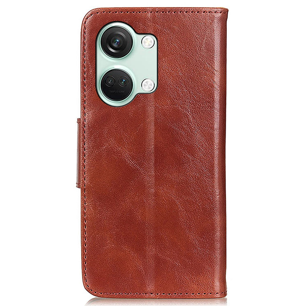For OnePlus Nord 3 5G / Ace 2V Crazy Horse Texture Split Leather Phone Case Stand Phone Wallet Cover
