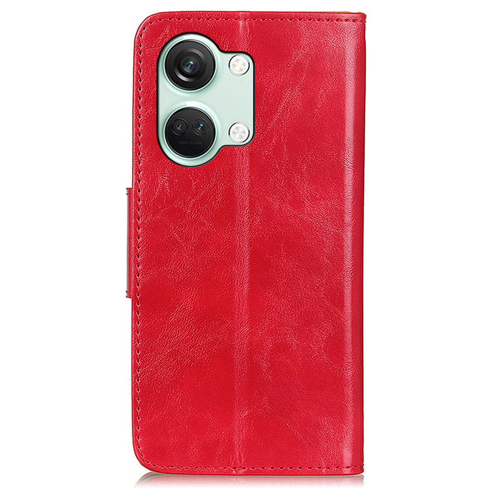 For OnePlus Nord 3 5G / Ace 2V Crazy Horse Texture Split Leather Phone Case Stand Phone Wallet Cover