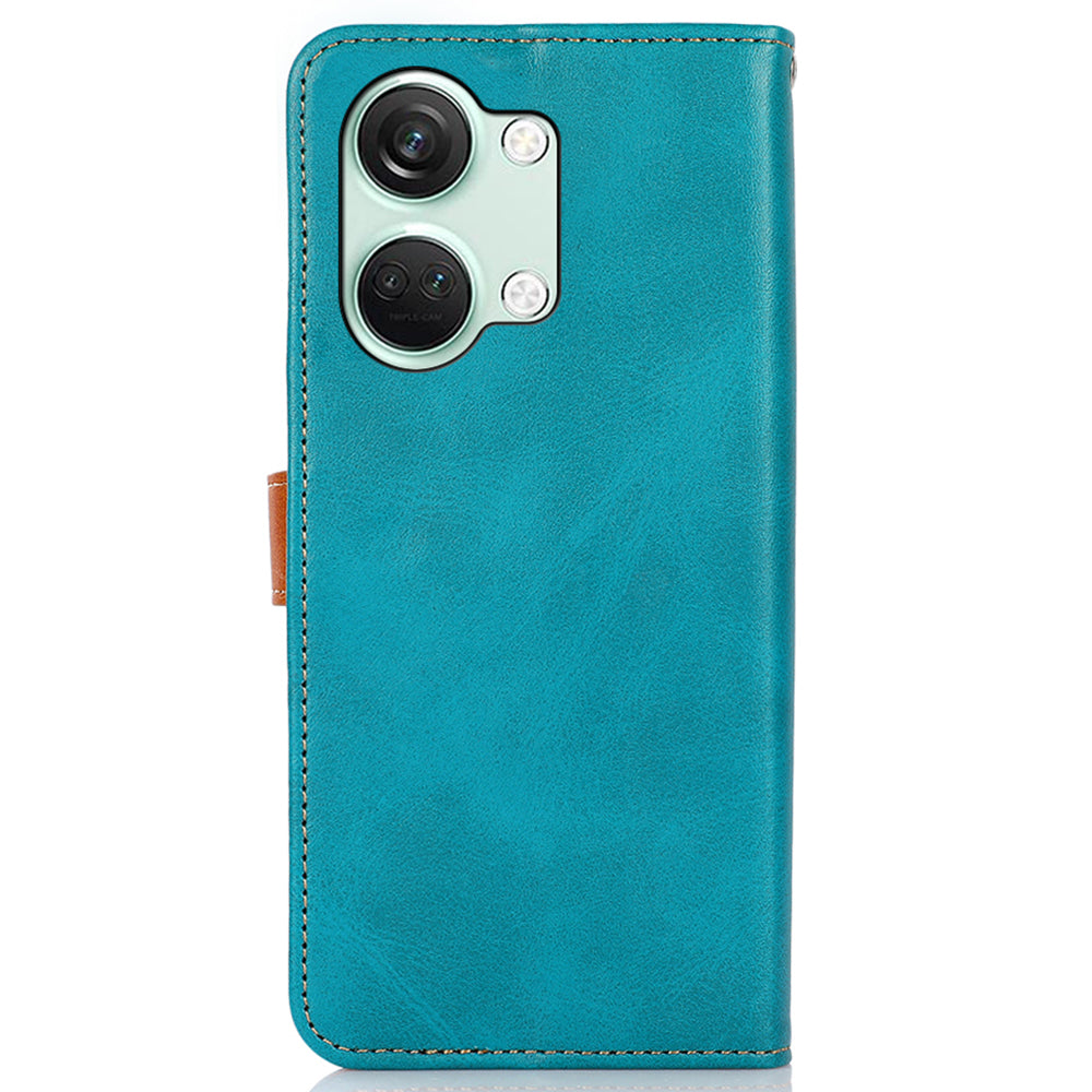 KHAZNEH For OnePlus Nord 3 5G / Ace 2V Cowhide Texture PU Leather Case Phone Shell Phone Stand Cover Wallet