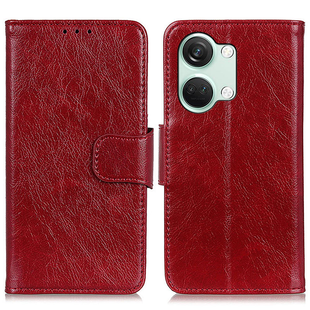For OnePlus Nord 3 5G / Ace 2V Phone Case Nappa Texture Cover  Stand Anti-fall Split Leather Wallet