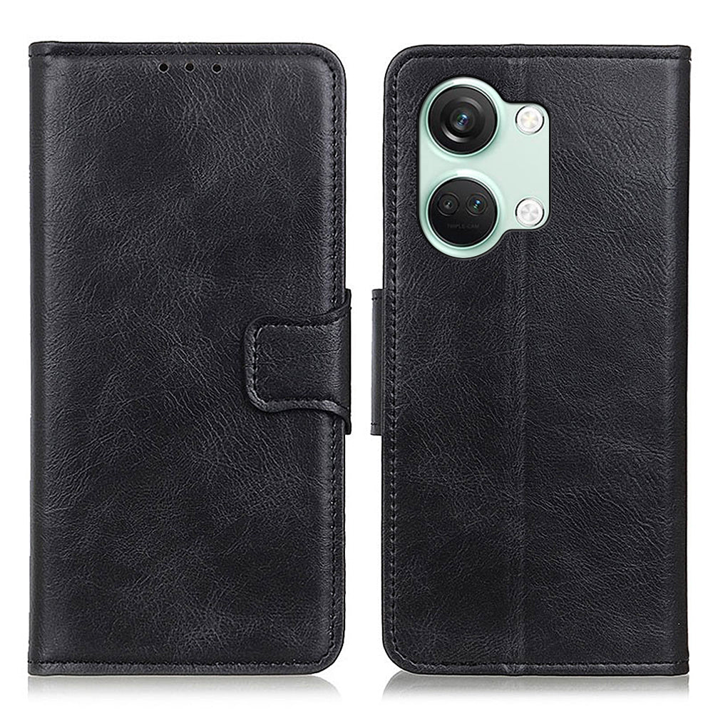 For OnePlus Nord 3 5G / Ace 2V PU Leather Case Crazy Horse Texture Wallet Stand Phone Shockproof Cover