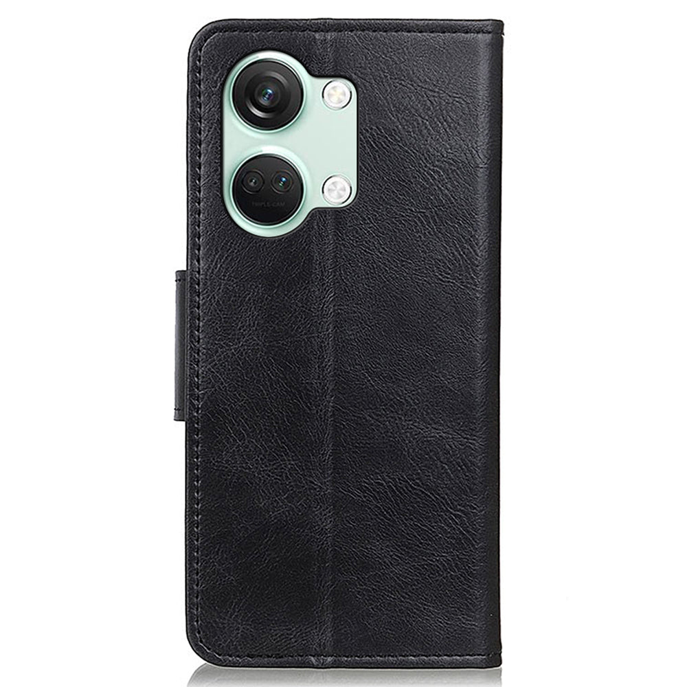 For OnePlus Nord 3 5G / Ace 2V PU Leather Case Crazy Horse Texture Wallet Stand Phone Shockproof Cover