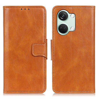 For OnePlus Nord 3 5G / Ace 2V PU Leather Case Crazy Horse Texture Wallet Stand Phone Shockproof Cover