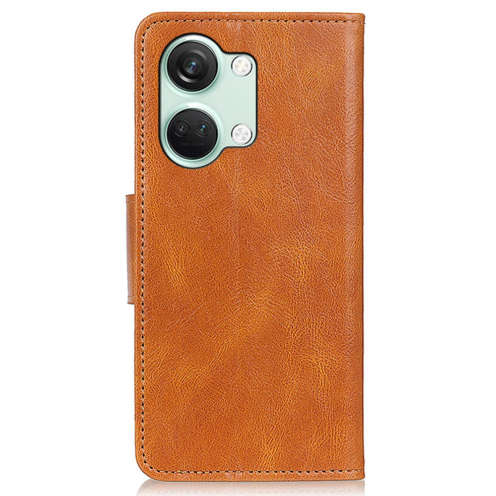 For OnePlus Nord 3 5G / Ace 2V PU Leather Case Crazy Horse Texture Wallet Stand Phone Shockproof Cover