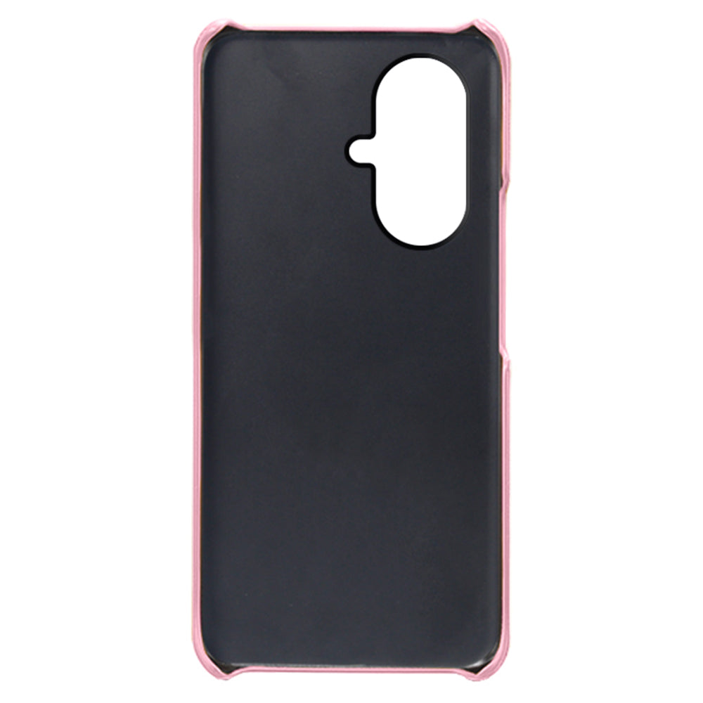 Dual Card Slots Phone Cover for vivo Y78+ 5G , PU Leather Coated PC Protective Case