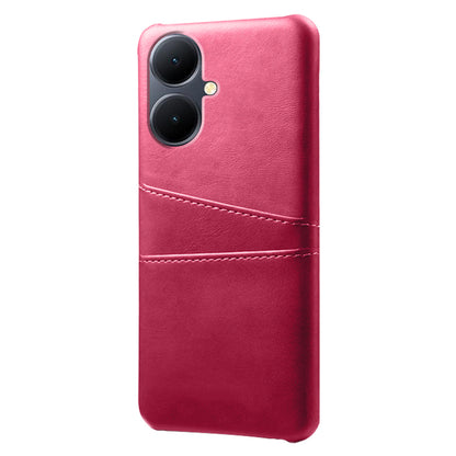 Dual Card Slots Phone Cover for vivo Y78+ 5G , PU Leather Coated PC Protective Case