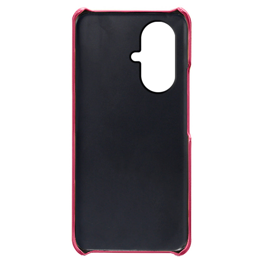 Dual Card Slots Phone Cover for vivo Y78+ 5G , PU Leather Coated PC Protective Case