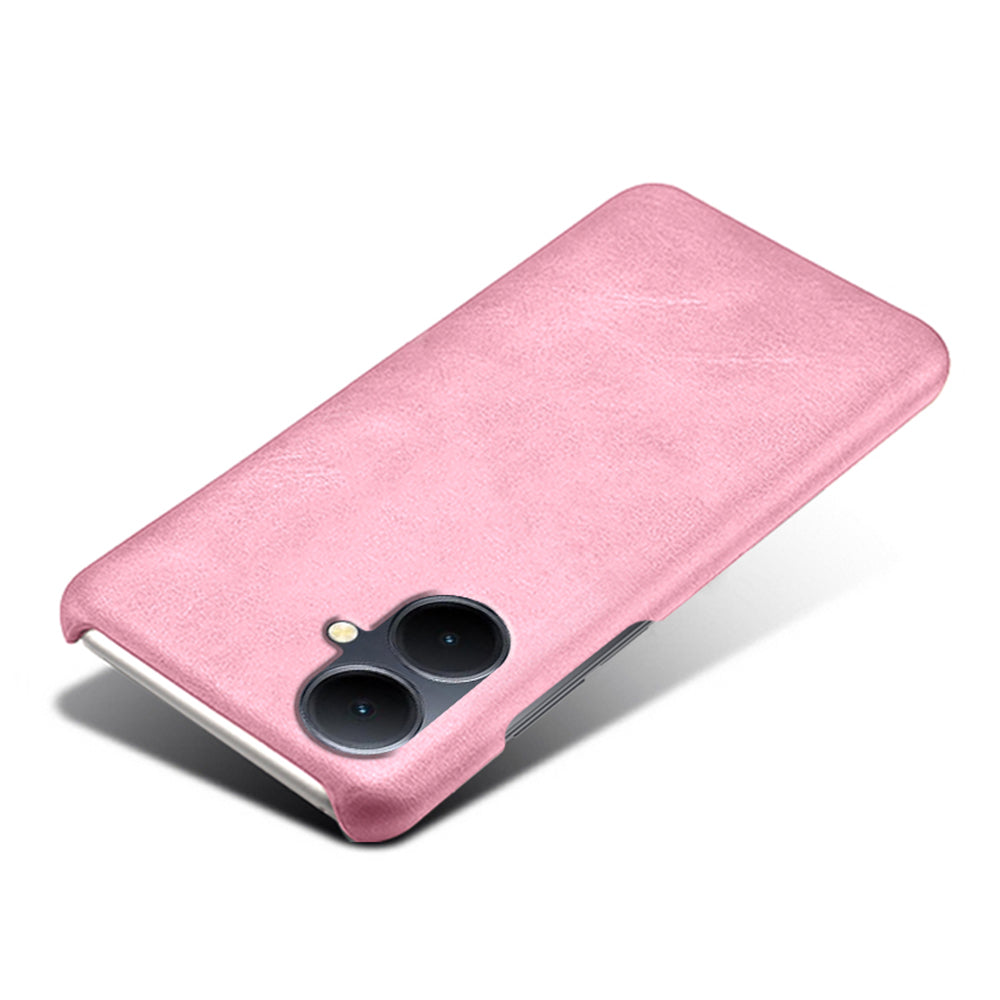 For vivo Y78+ 5G Calf Texture Phone Case PU Leather Coated PC Protective Cover