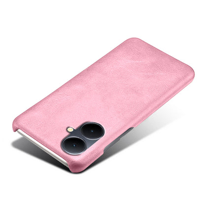 For vivo Y78+ 5G Calf Texture Phone Case PU Leather Coated PC Protective Cover