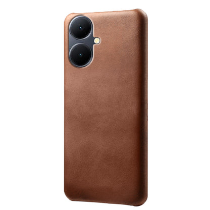 For vivo Y78+ 5G Calf Texture Phone Case PU Leather Coated PC Protective Cover