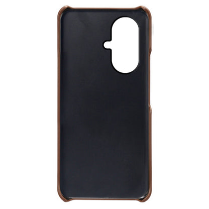 For vivo Y78+ 5G Calf Texture Phone Case PU Leather Coated PC Protective Cover