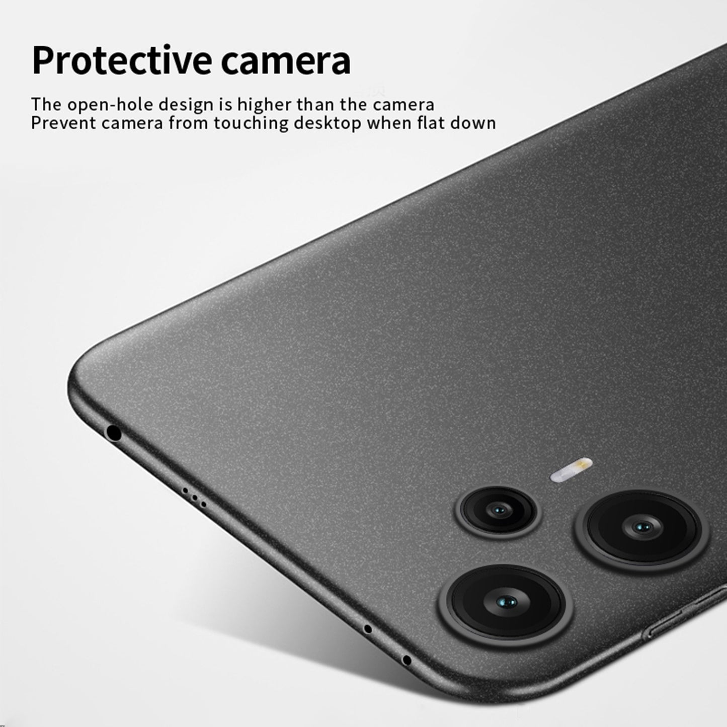 MOFI Shield Matte Series For Xiaomi Redmi Note 12 Turbo / Poco F5 5G Anti-drop Phone Case Frosted PC Back Cover