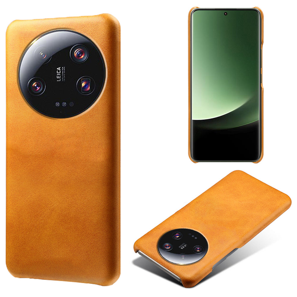 For Xiaomi 13 Ultra PU Leather+PC Phone Cover Calf Texture Anti-Scratch Back Case