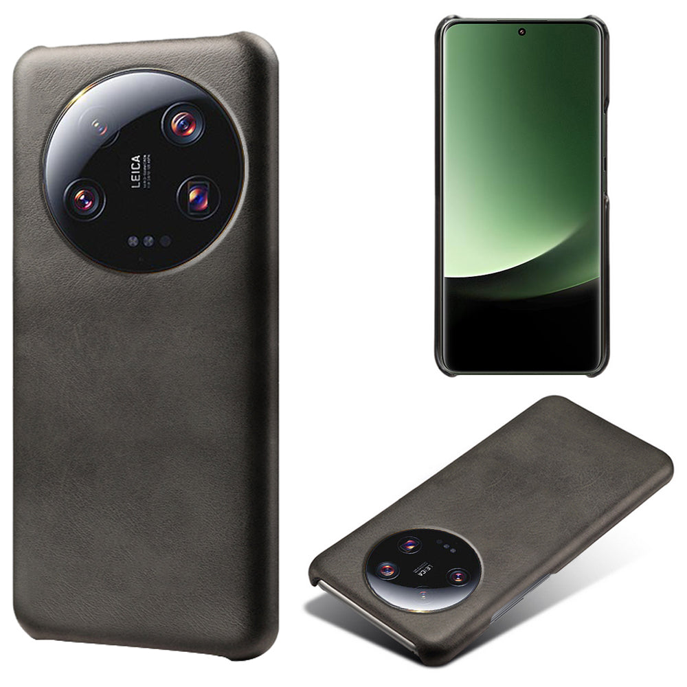 For Xiaomi 13 Ultra PU Leather+PC Phone Cover Calf Texture Anti-Scratch Back Case