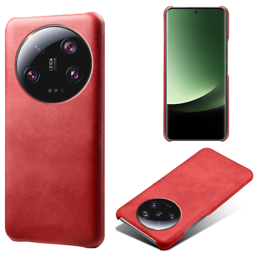 For Xiaomi 13 Ultra PU Leather+PC Phone Cover Calf Texture Anti-Scratch Back Case