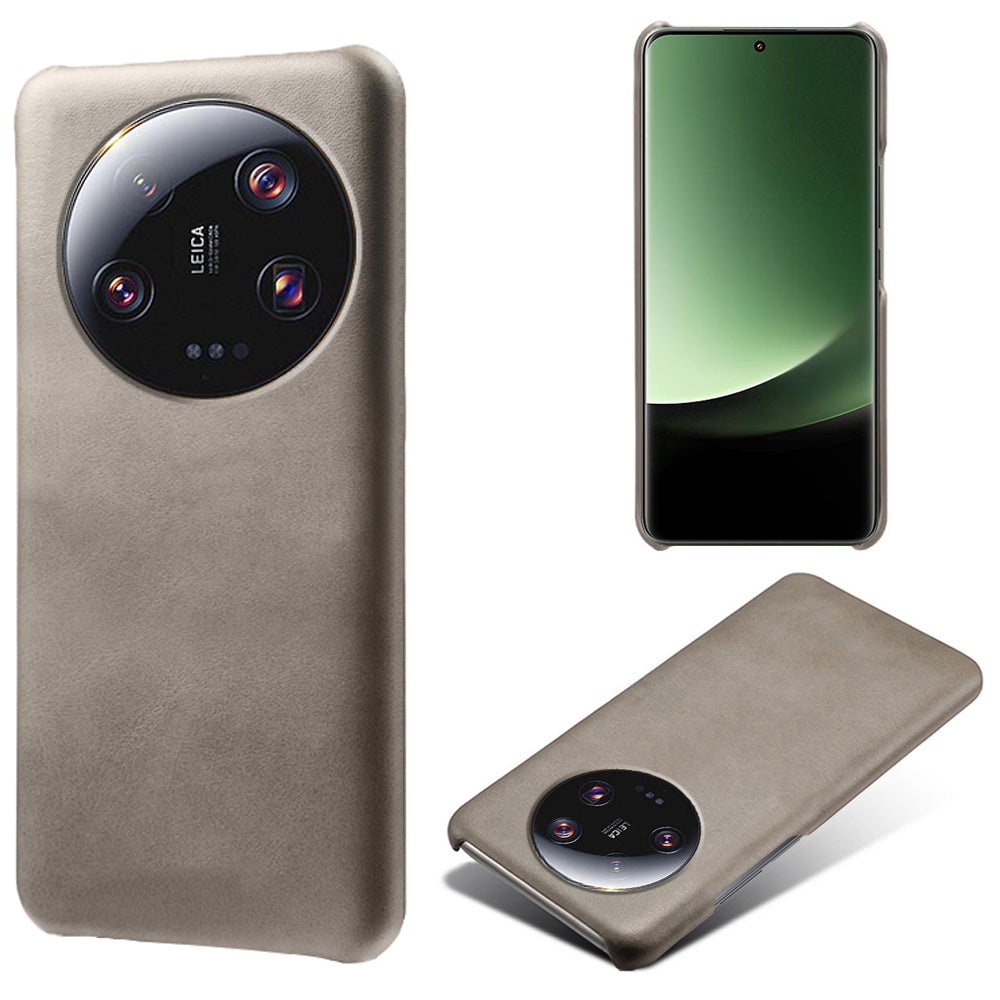 For Xiaomi 13 Ultra PU Leather+PC Phone Cover Calf Texture Anti-Scratch Back Case