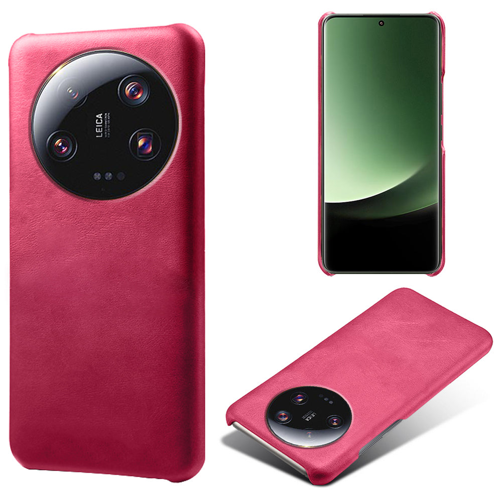 For Xiaomi 13 Ultra PU Leather+PC Phone Cover Calf Texture Anti-Scratch Back Case