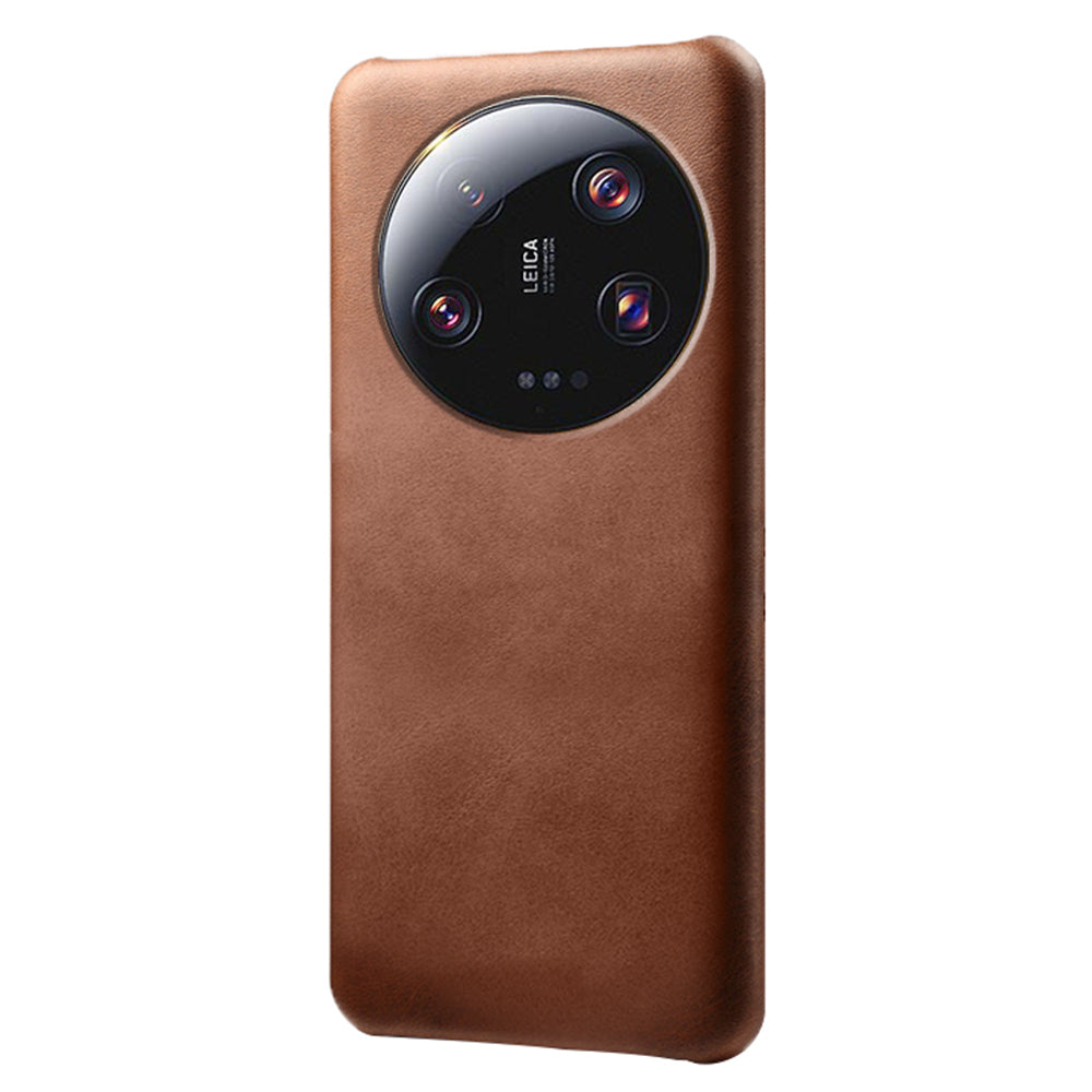For Xiaomi 13 Ultra PU Leather+PC Phone Cover Calf Texture Anti-Scratch Back Case