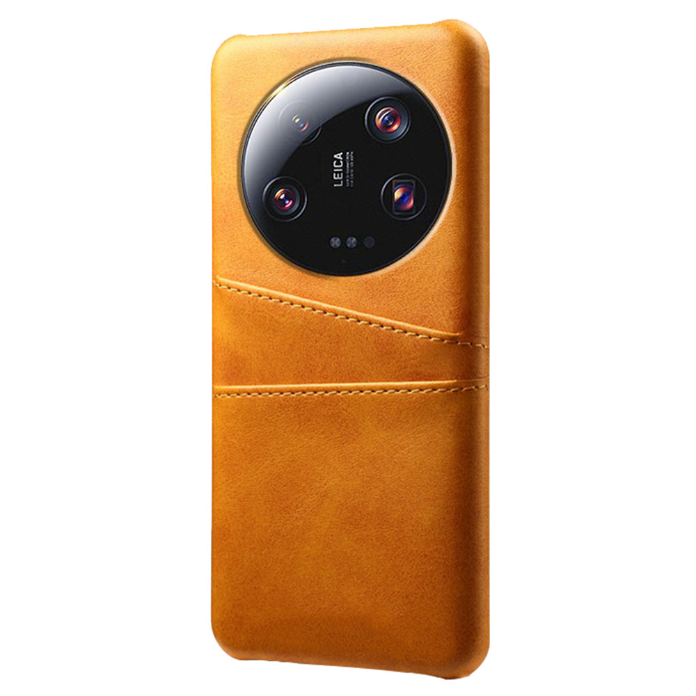 For Xiaomi 13 Ultra Phone Cover with Dual Card Slots PU Leather Coated Hard PC Phone Back Case