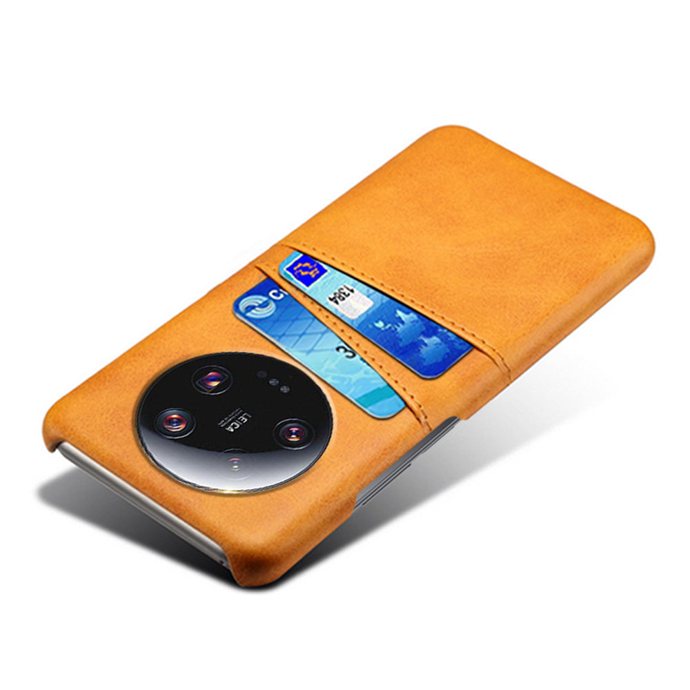For Xiaomi 13 Ultra Phone Cover with Dual Card Slots PU Leather Coated Hard PC Phone Back Case