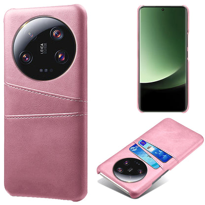 For Xiaomi 13 Ultra Phone Cover with Dual Card Slots PU Leather Coated Hard PC Phone Back Case
