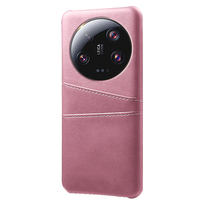 For Xiaomi 13 Ultra Phone Cover with Dual Card Slots PU Leather Coated Hard PC Phone Back Case