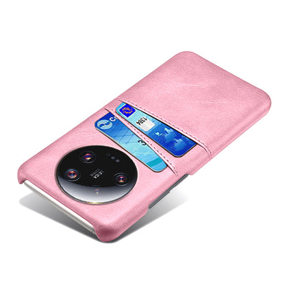 For Xiaomi 13 Ultra Phone Cover with Dual Card Slots PU Leather Coated Hard PC Phone Back Case