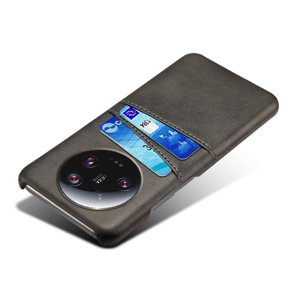 For Xiaomi 13 Ultra Phone Cover with Dual Card Slots PU Leather Coated Hard PC Phone Back Case