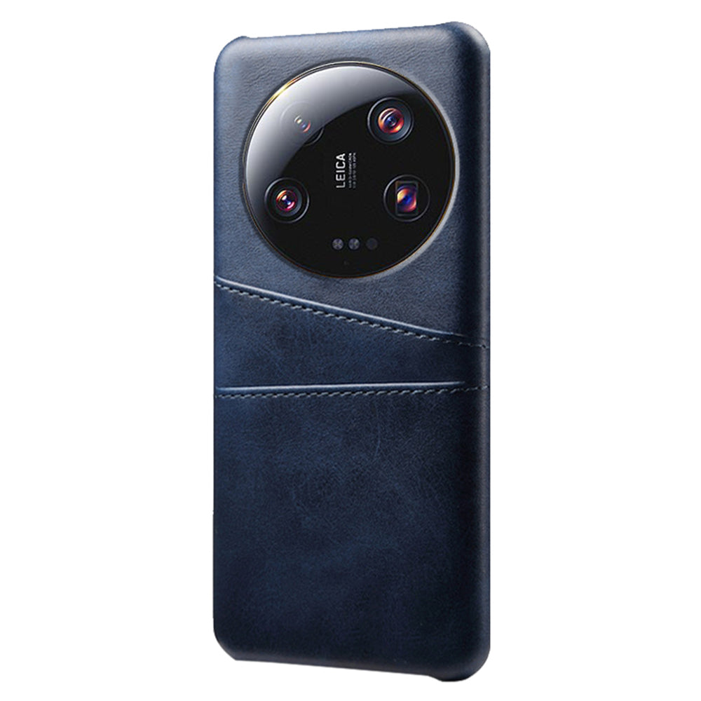 For Xiaomi 13 Ultra Phone Cover with Dual Card Slots PU Leather Coated Hard PC Phone Back Case