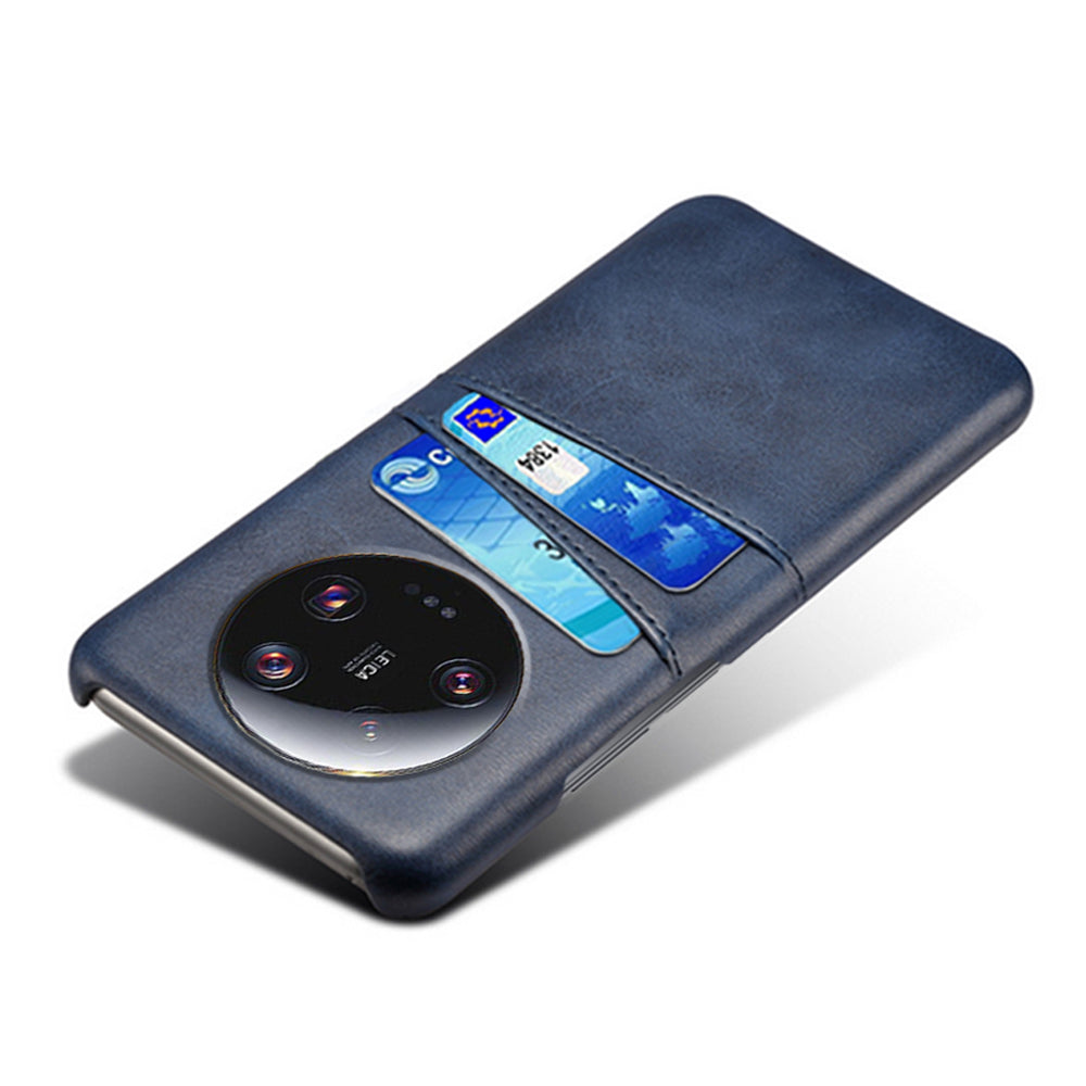 For Xiaomi 13 Ultra Phone Cover with Dual Card Slots PU Leather Coated Hard PC Phone Back Case