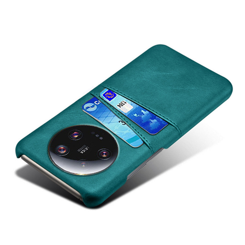 For Xiaomi 13 Ultra Phone Cover with Dual Card Slots PU Leather Coated Hard PC Phone Back Case