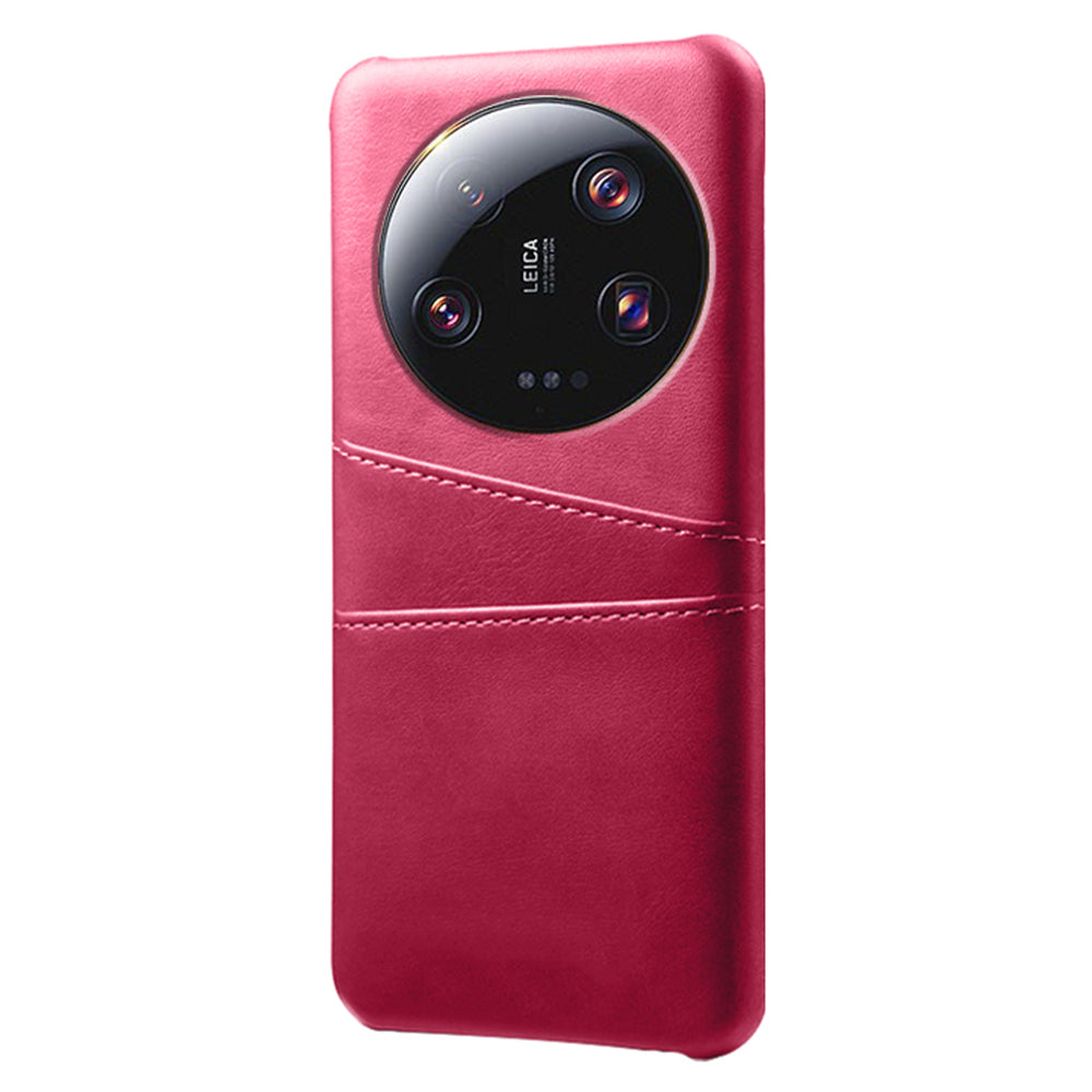 For Xiaomi 13 Ultra Phone Cover with Dual Card Slots PU Leather Coated Hard PC Phone Back Case