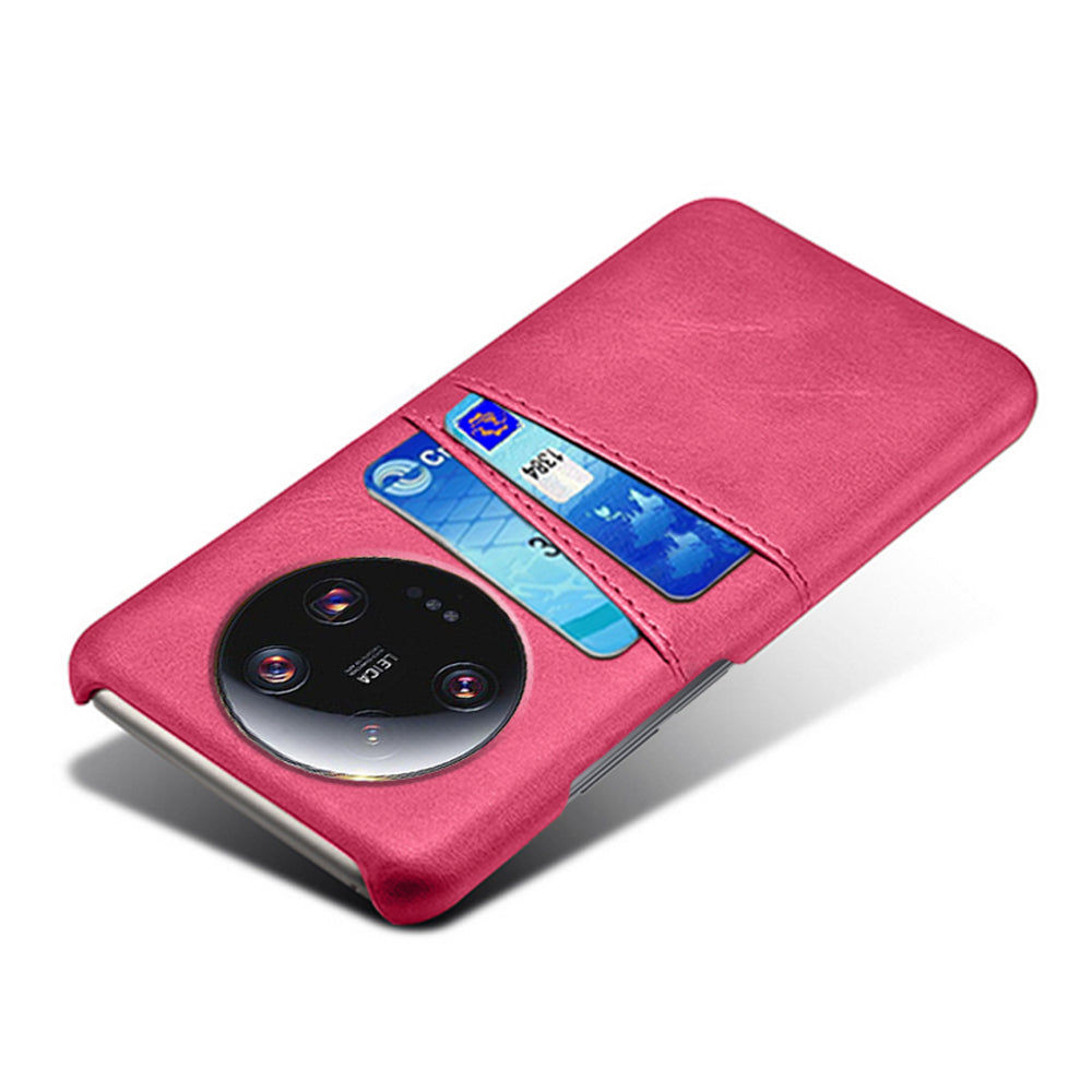 For Xiaomi 13 Ultra Phone Cover with Dual Card Slots PU Leather Coated Hard PC Phone Back Case